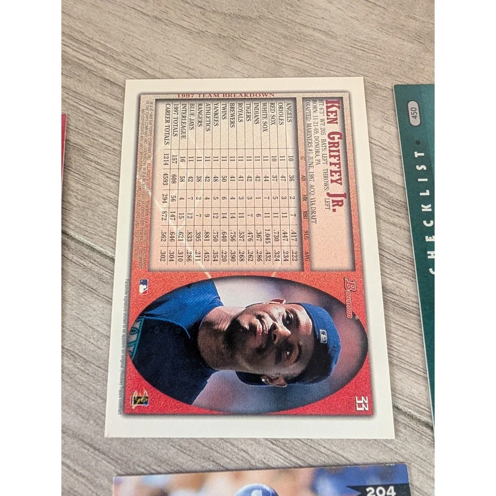 Ken Griffey Jr Lot Of 8 Baseball Trading Cards 90s Seattle Mariners MLB